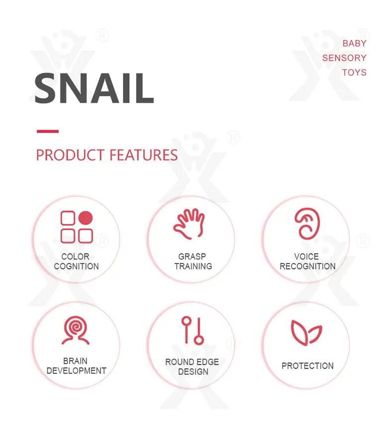 Snail Sensory Toys, Round-Edge Design · TV10056 · detail image 2 of 8