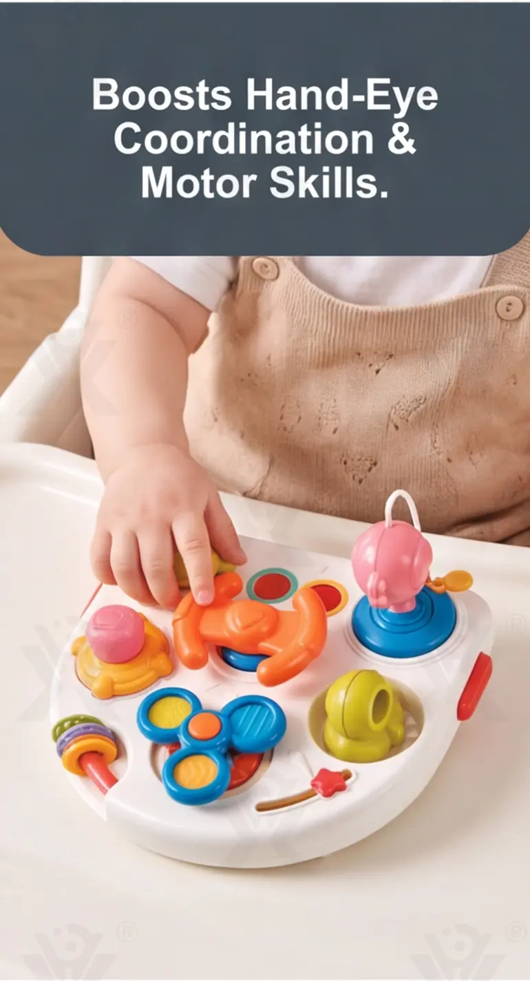 Montessori Busy Board Toys, Spinning, Sliding & Fine Motor Skill Activities Learning Toy · TV10047 · detail image 5 of 9