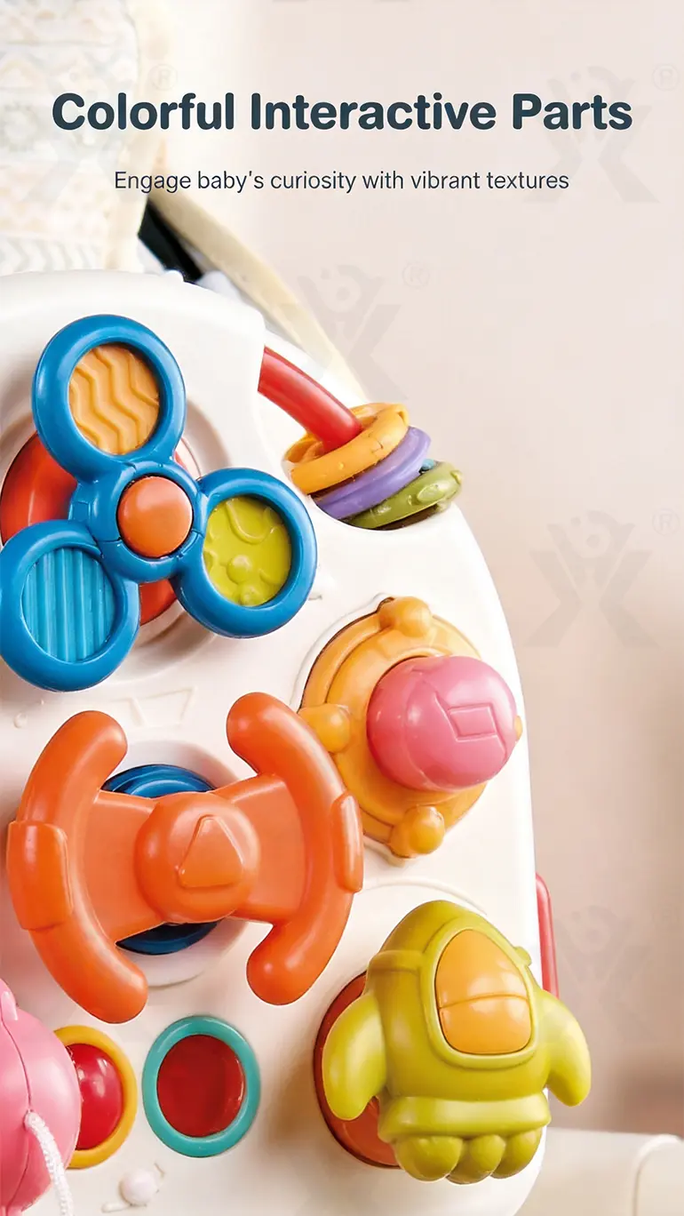 Montessori Busy Board Toys, Spinning, Sliding & Fine Motor Skill Activities Learning Toy · TV10047 · detail image 7 of 9