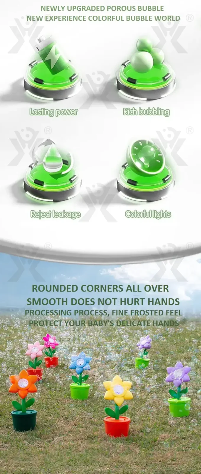 Sunflower Bubble Machine with Music & Lights for Kids · TV10017 · detail image 3 of 6