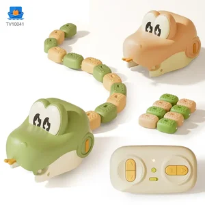 Magnetic Snake Game Toy, Remote Control Eating Snake Toys with Sound and Light-rc animal toys
