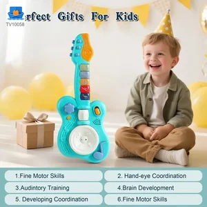 Kids’ Guitar Toys with LED Lights & Sound, Interactive Early Learning Supply · TV10058 · product photo 2 of 7