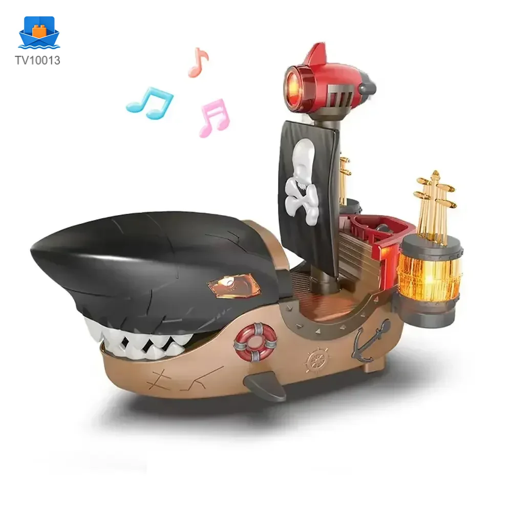 Gear Mecha Shark Pirate Ship Toy, Light and Music Full Functions, Battery-Operated Educational Kids Toys · TV10013 · product photo 1 of 8