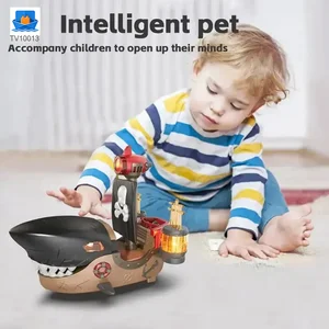 Gear Mecha Shark Pirate Ship Toy, Light and Music Full Functions, Battery-Operated Educational Kids Toys · TV10013 · product photo 5 of 8