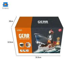 Gear Mecha Shark Pirate Ship Toy, Light and Music Full Functions, Battery-Operated Educational Kids Toys · TV10013 · product photo 7 of 8