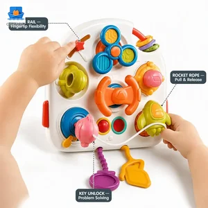 Montessori Busy Board Toys, Spinning, Sliding & Fine Motor Skill Activities Learning Toy · TV10047 · product photo 2 of 5