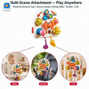 Montessori Busy Board Toys, Spinning, Sliding & Fine Motor Skill Activities Learning Toy · TV10047 · product photo 3 of 5