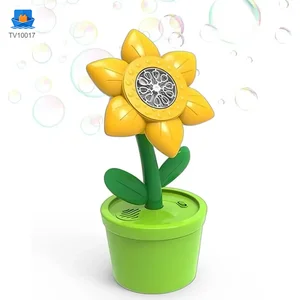 Sunflower Bubble Machine with Music & Lights for Kids