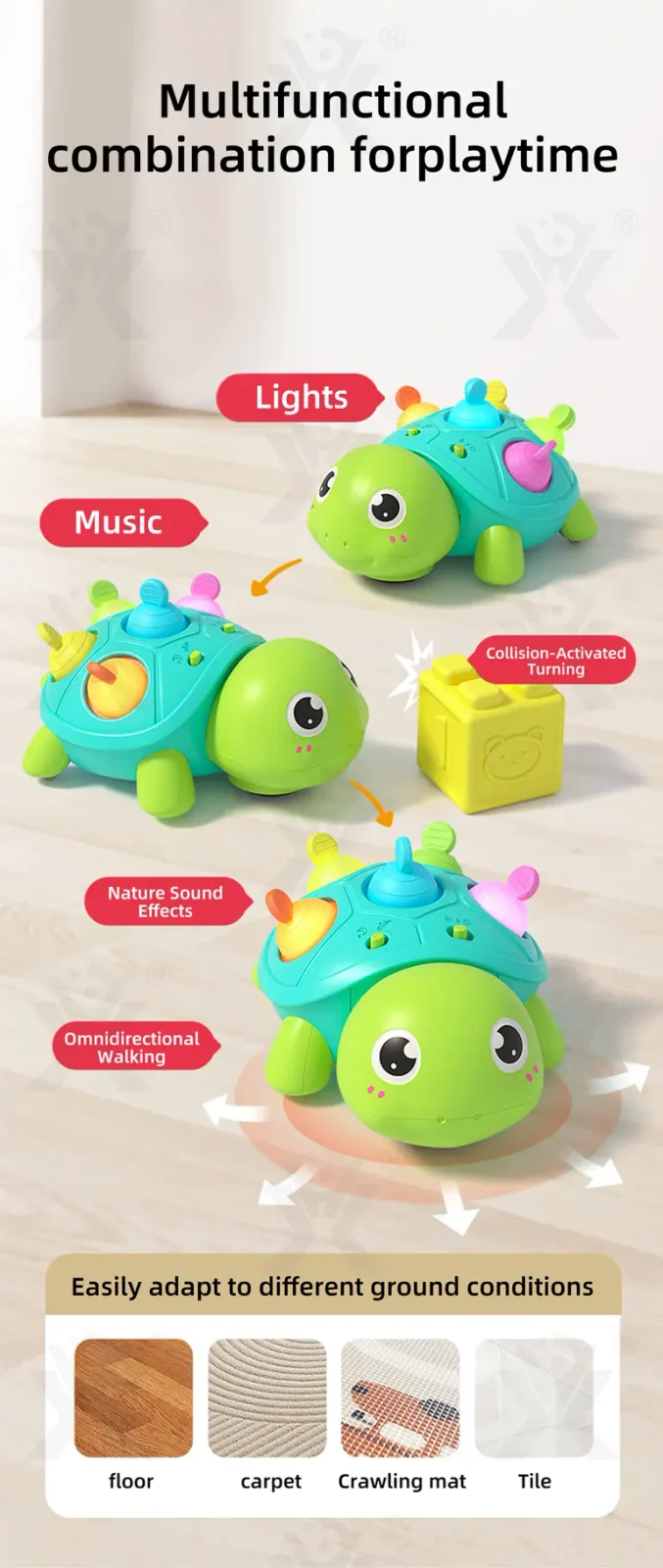 Crawling Turtle, Silicone Design · TV10023 · detail image 2 of 6
