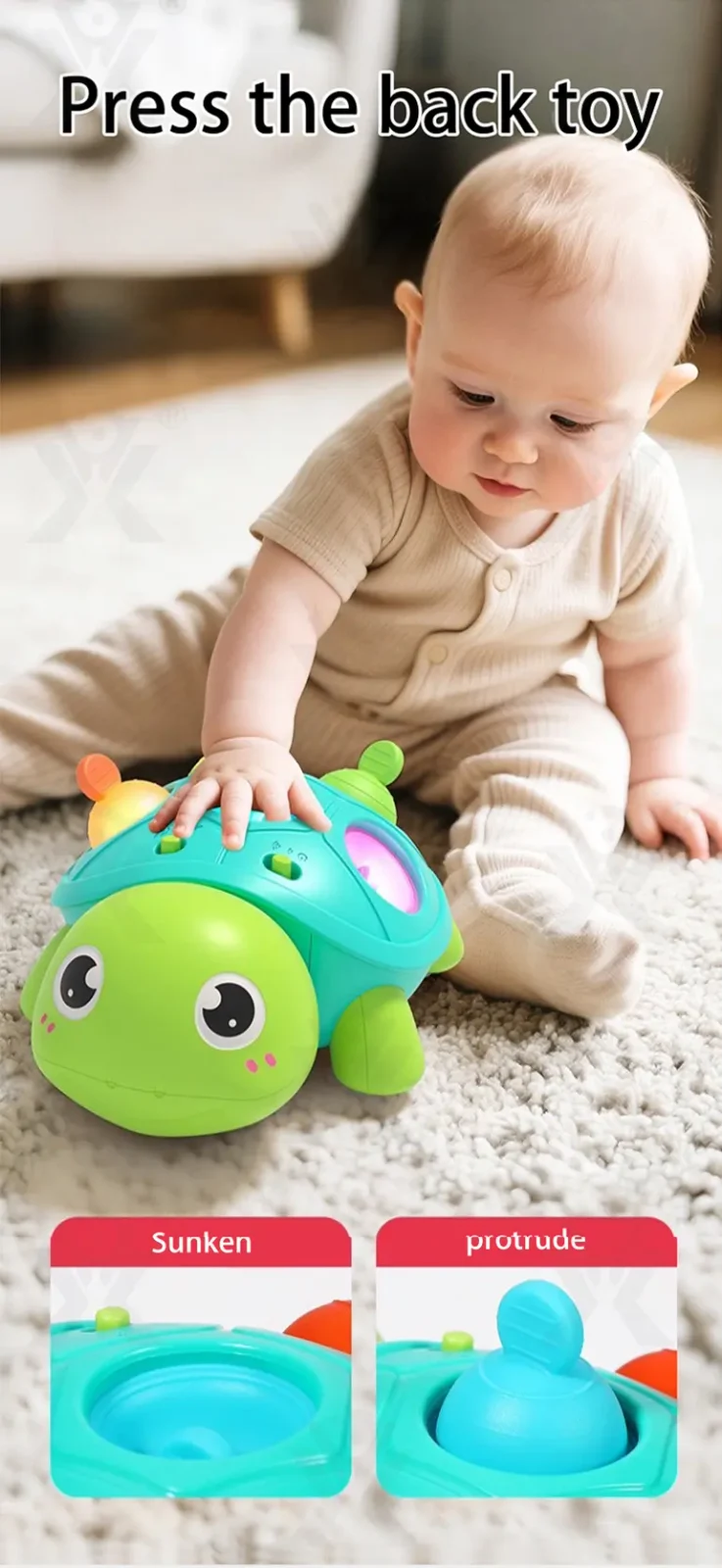 Crawling Turtle, Silicone Design · TV10023 · detail image 4 of 6