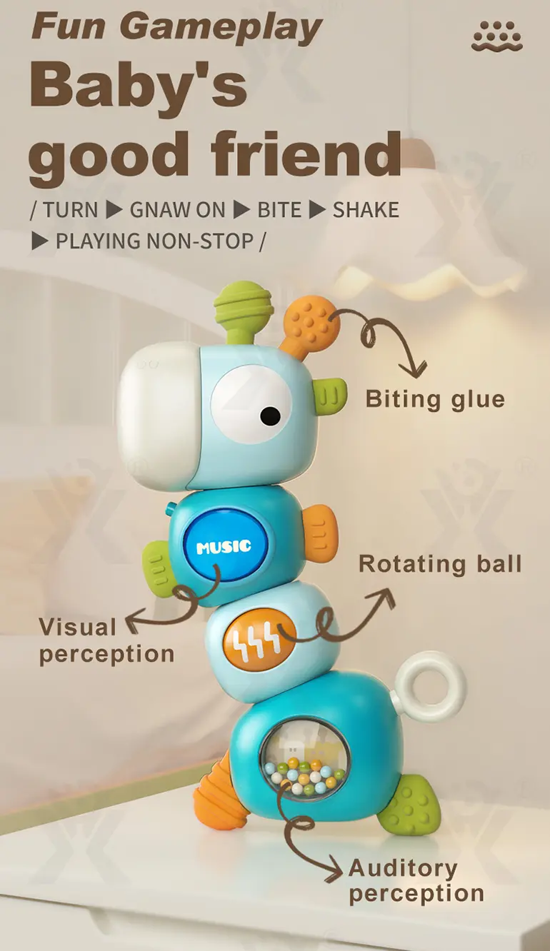 Giraffe Musical Rattle Sensory Toy for Infants · TV10008 · detail image 2 of 13