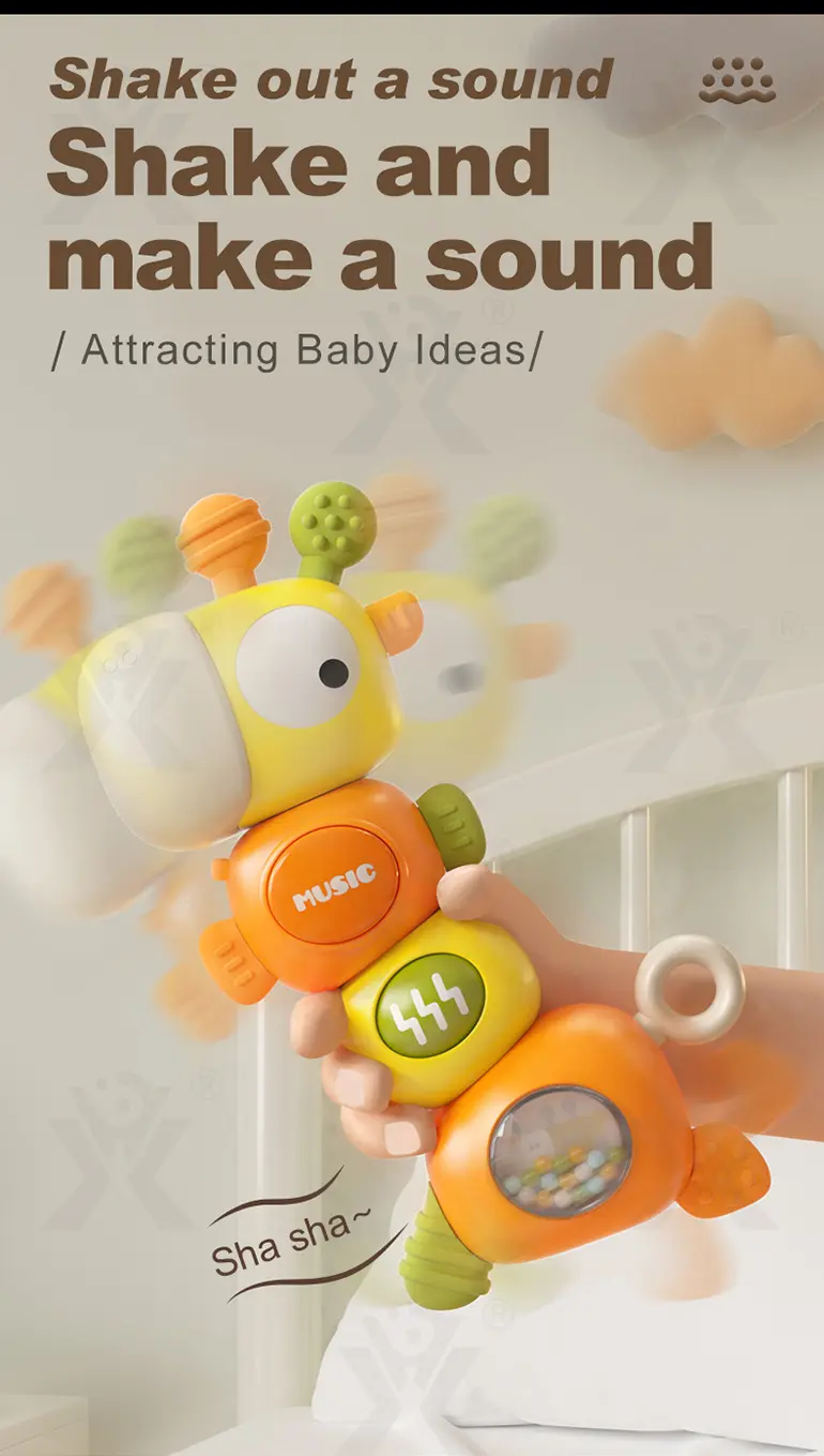 Giraffe Musical Rattle Sensory Toy for Infants · TV10008 · detail image 7 of 13