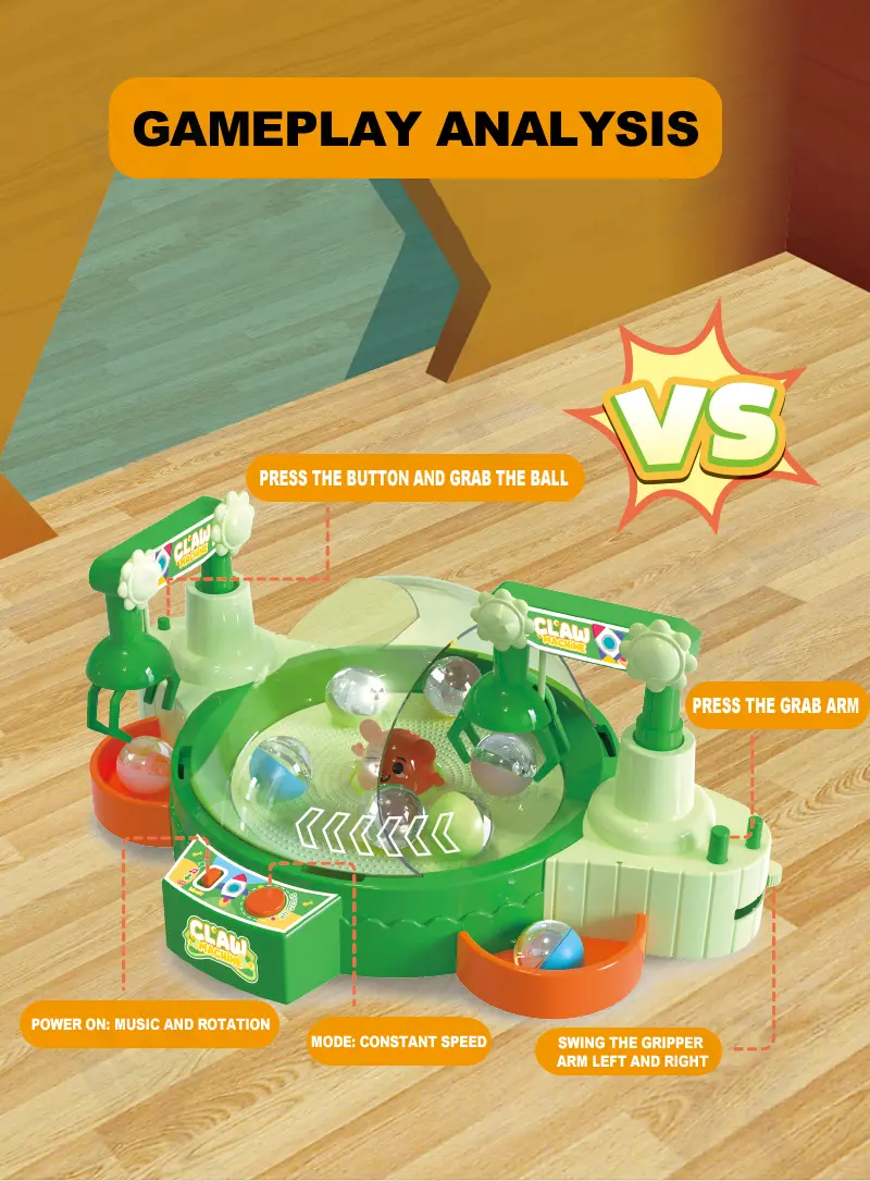 Interactive Claw Machine Toy, Music Lights Effect · TV10007 · detail image 2 of 8