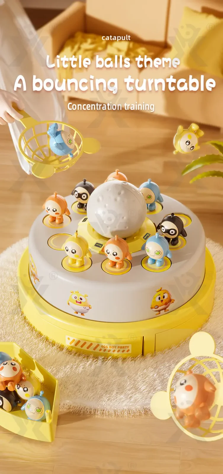 Bouncing and Catching Game Toy, Egg Party Theme · TV10005 · detail image 1 of 9