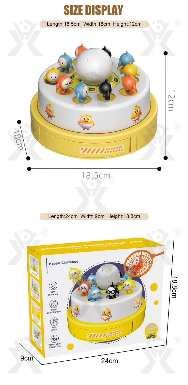 Bouncing and Catching Game Toy, Egg Party Theme · TV10005 · detail image 9 of 9