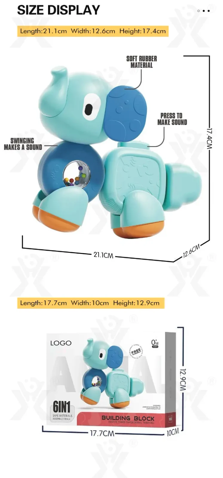Modular Elephant Building Block · TV10001 · detail image 9 of 9