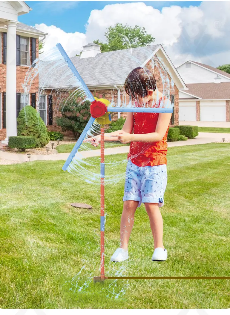 Windmill Water Sprinkler Toy, 360° Rotating Water Spray, Simple Hose Connection- Water Toys · TV10026 · detail image 2 of 4